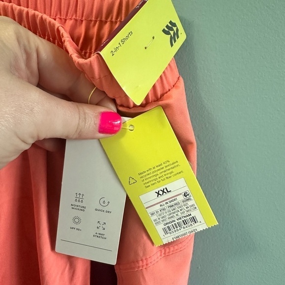 All in Motion Pink/Red Running Shorts XXL - Picture 4 of 10